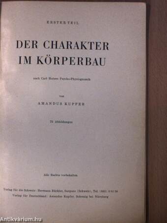 Der Charakter im Körperbau I.