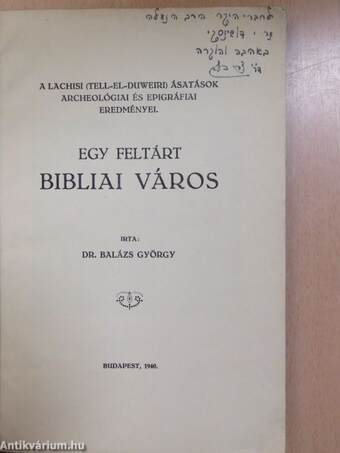 Egy feltárt bibliai város