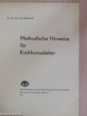 Methodische Hinweise für Kochkursusleiter