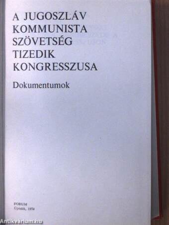 A Jugoszláv Kommunista Szövetség tizedik kongresszusa