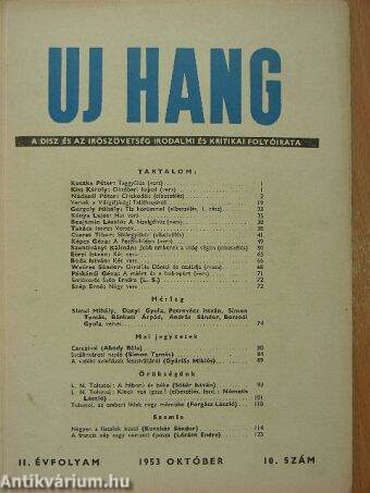 Uj Hang 1953. október