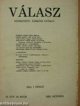 Válasz 1936. október