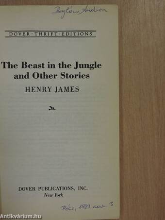 The Beast in the Jungle and Other Stories