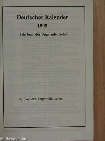 Deutscher Kalender 1995