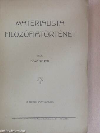 Materialista filozófiatörténet