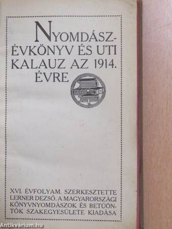 Nyomdász Évkönyv és Uti Kalauz az 1914. évre