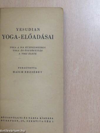 Yesudian yoga-előadásai