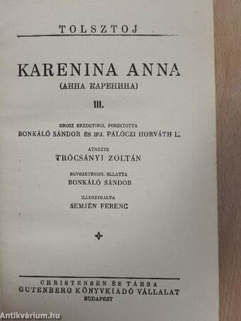 Karenina Anna I-IV.