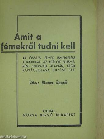 Amit a fémekről tudni kell