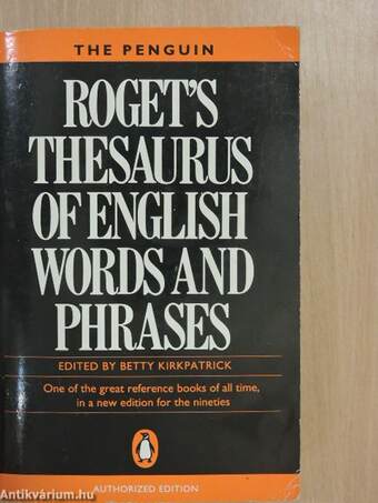 Roget's Thesaurus of English Words and Phrases