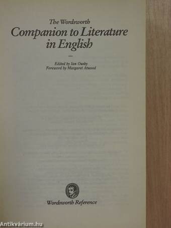 The Wordsworth Companion to Literature in English