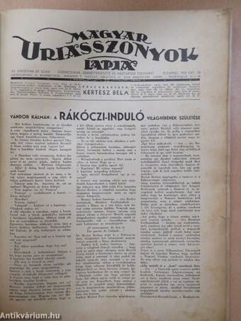 Magyar Uriasszonyok Lapja 1935. október 10.