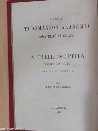 A philosophia története I-III.