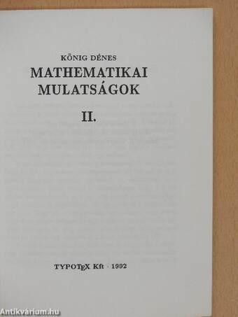 Mathematikai mulatságok 2.