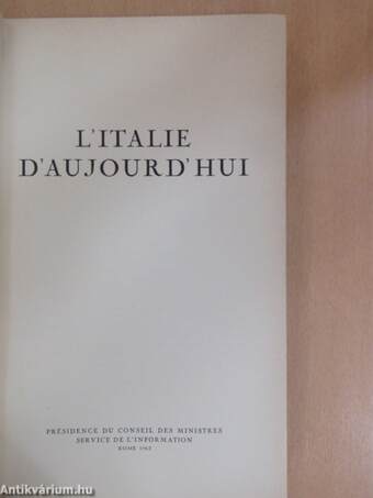 L'Italie d'aujourd' hui