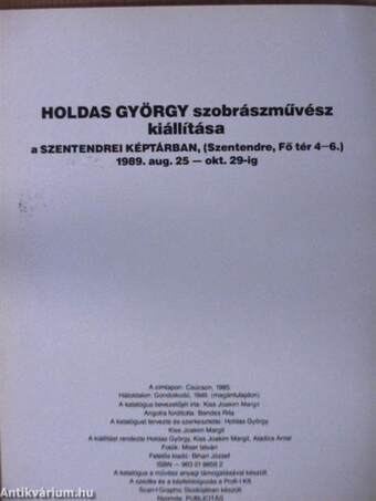 Holdas György szobrászművész kiállítása