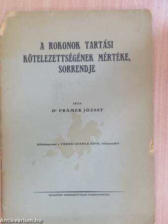 A rokonok tartási kötelezettségének mértéke, sorrendje (rossz állapotú)