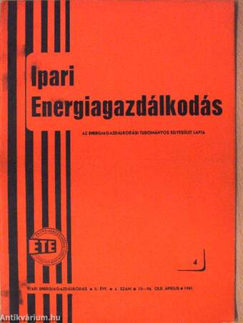 Ipari Energiagazdálkodás 1961. április