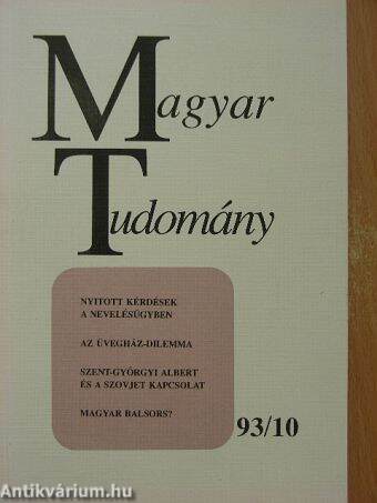 Magyar Tudomány 1993. október