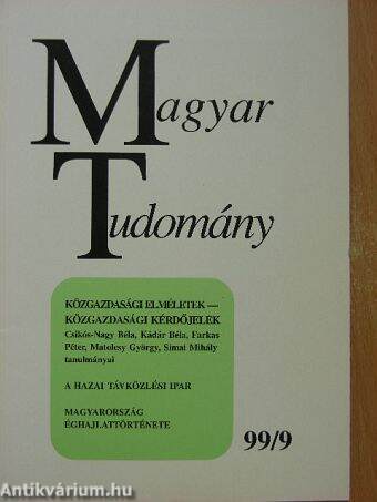 Magyar Tudomány 1999. szeptember