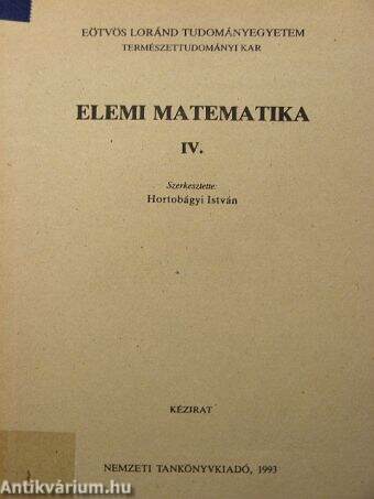 Elemi matematika IV.