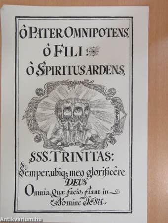 Kalligrafika/O Pater Omnipotens, O Fili, O Spiritus Ardens, SSS, Trinitas: Semper, ubiq meo glorificiére deus.