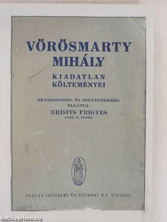 Vörösmarty Mihály kiadatlan költeményei