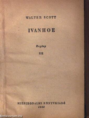 Ivanhoe I-III./A cantervillei kísértet/Lord Arthur Savile bűne