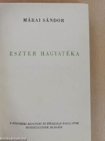 Eszter hagyatéka/Déli szél