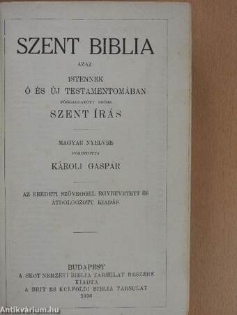 Szent Biblia