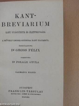 Kant-Breviarium