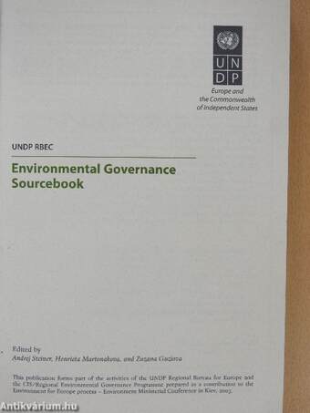 Environmental Governance Sourcebook