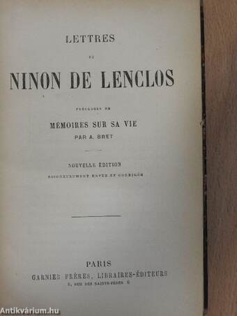 Lettres de Ninon de Lenclos