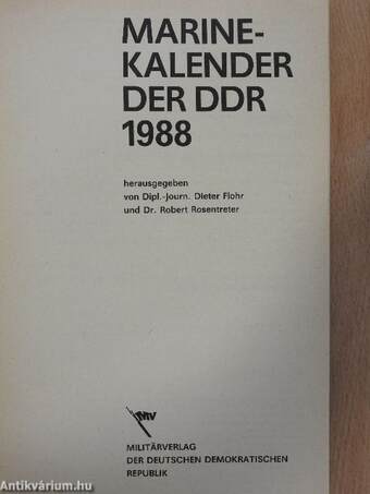 Marinekalender der DDR 1988