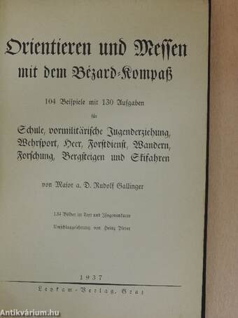 Orientieren und Messen mit dem Bézard-Kompass (gótbetűs)