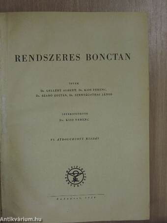 Rendszeres bonctan