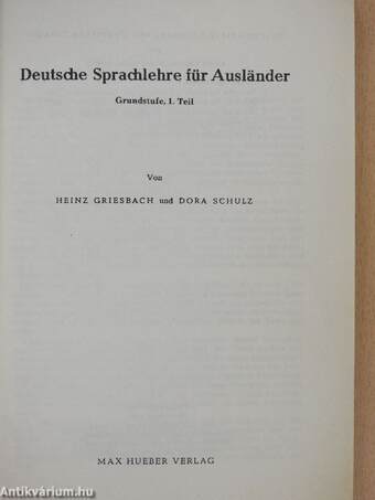 Deutsche Sprachlehre für Ausländer - Grundstufe 1.