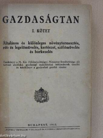 Gazdaságtan I.