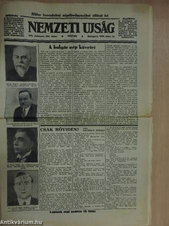 Nemzeti Ujság 1934. julius 13.