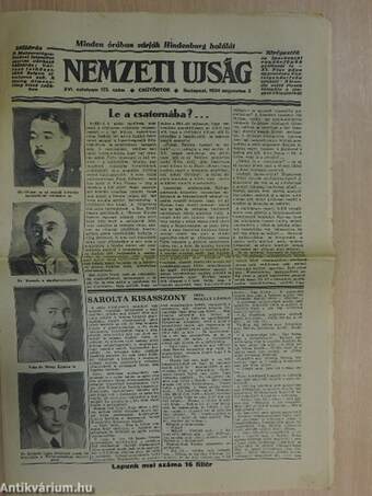 Nemzeti Ujság 1934. augusztus 2.