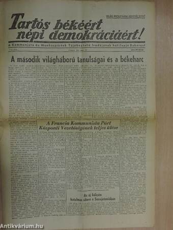 Tartós békéért, népi demokráciáért! 1950. május 14.