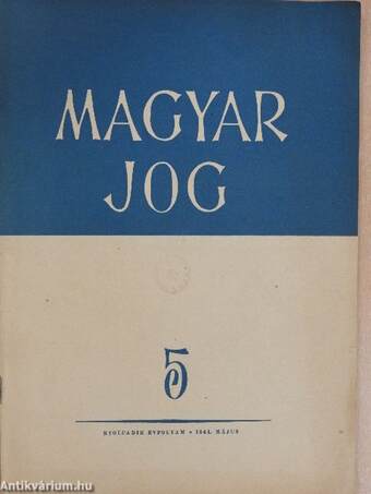 Magyar Jog 1961. május 5.