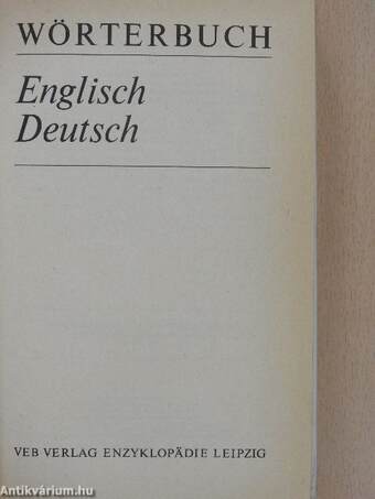 Wörterbuch Englisch-Deutsch