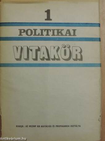 Politikai Vitakör 1979/1.