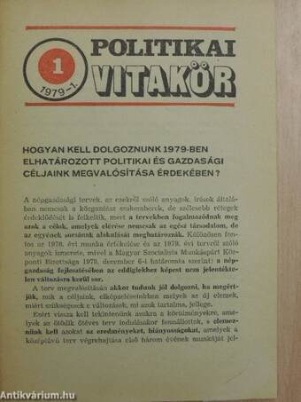 Politikai Vitakör 1979/1.