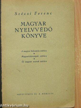 Magyar nyelvvédő könyve