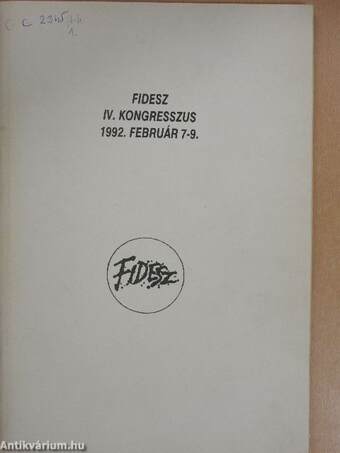 Fidesz IV. kongresszus 1992. február 7-9.