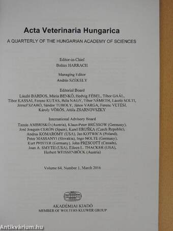 Acta Veterinaria Hungarica March 2016