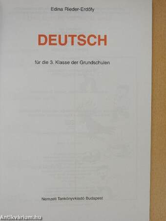 Deutsch für die 3. Klasse der Grundschulen