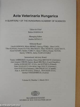 Acta Veterinaria Hungarica March 2014